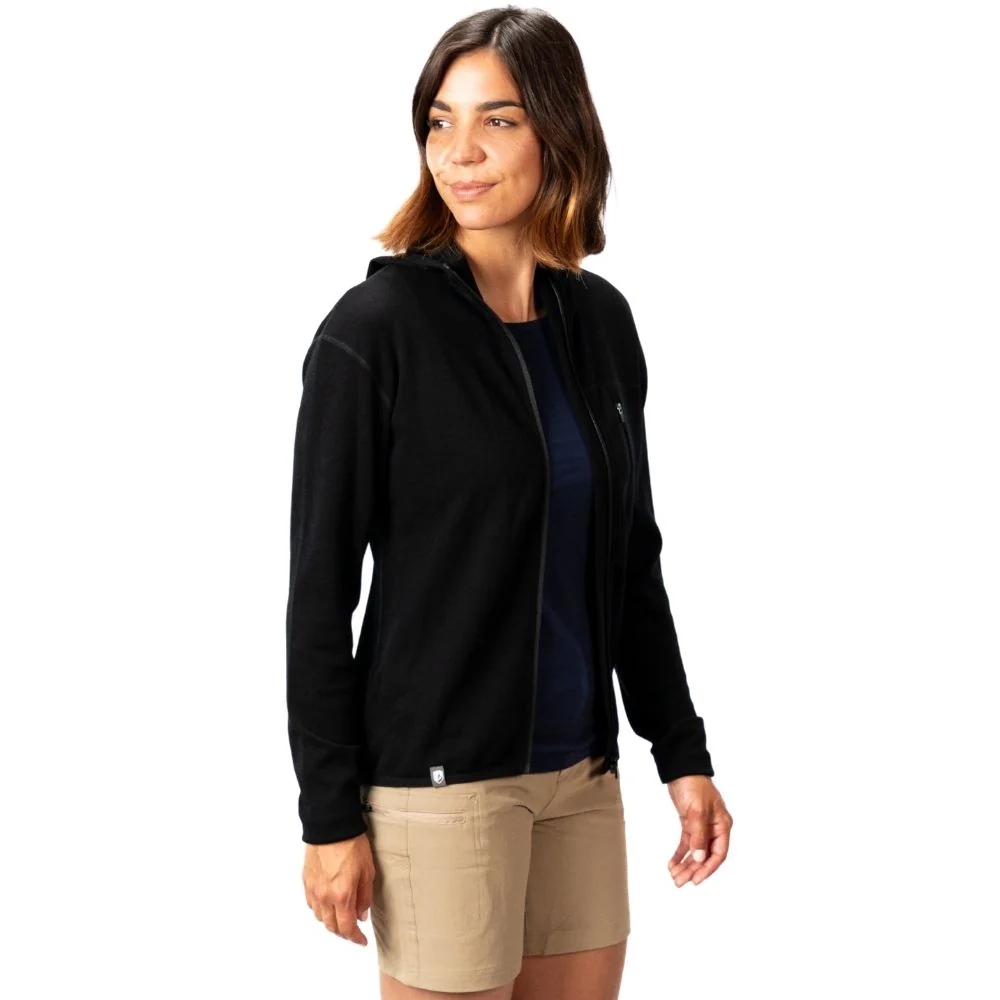 100% Merino Sport Hoodie mit Zip Damen - 230g/m2 - Image 6