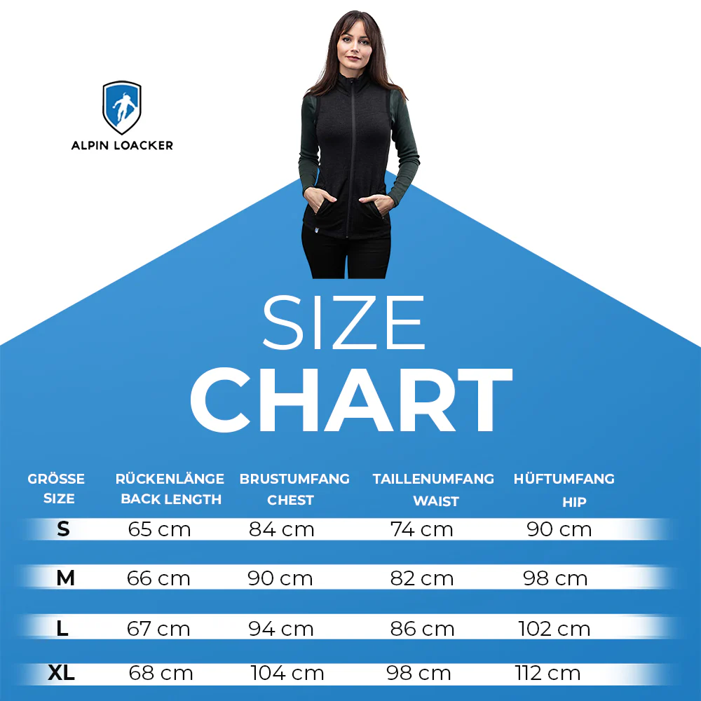 Merino Weste Damen 270g/m2 - Image 6