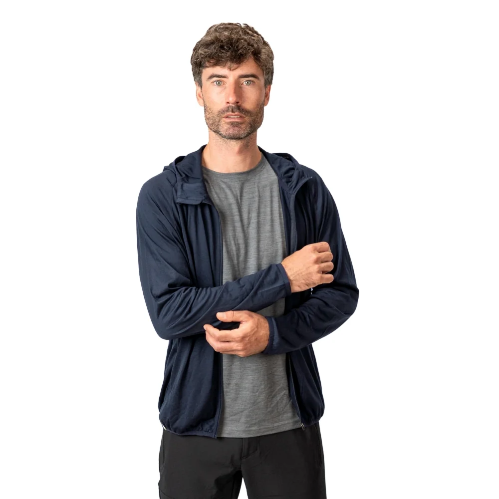 100% Merinowolle Jacke Herren 160 g/m² - ultrafein - Image 2