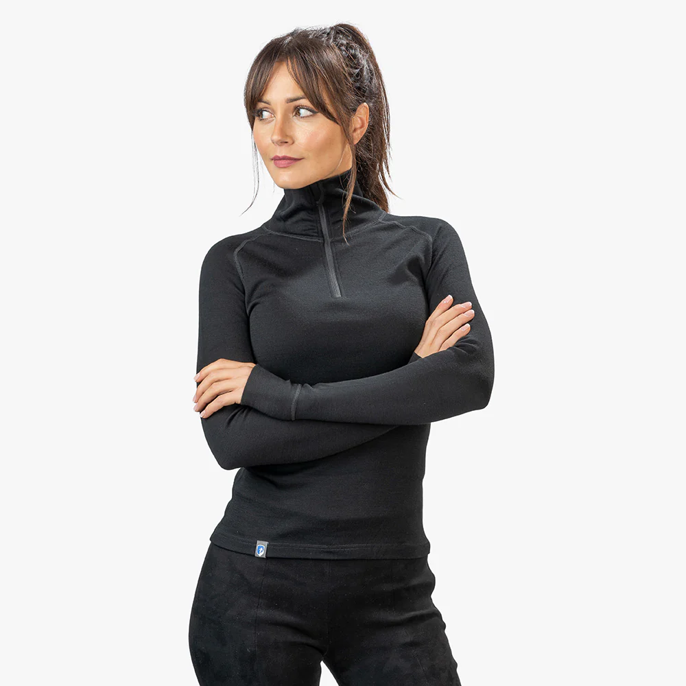 Merino Langarmshirt mit Zip Damen 230g/m2 - Image 8